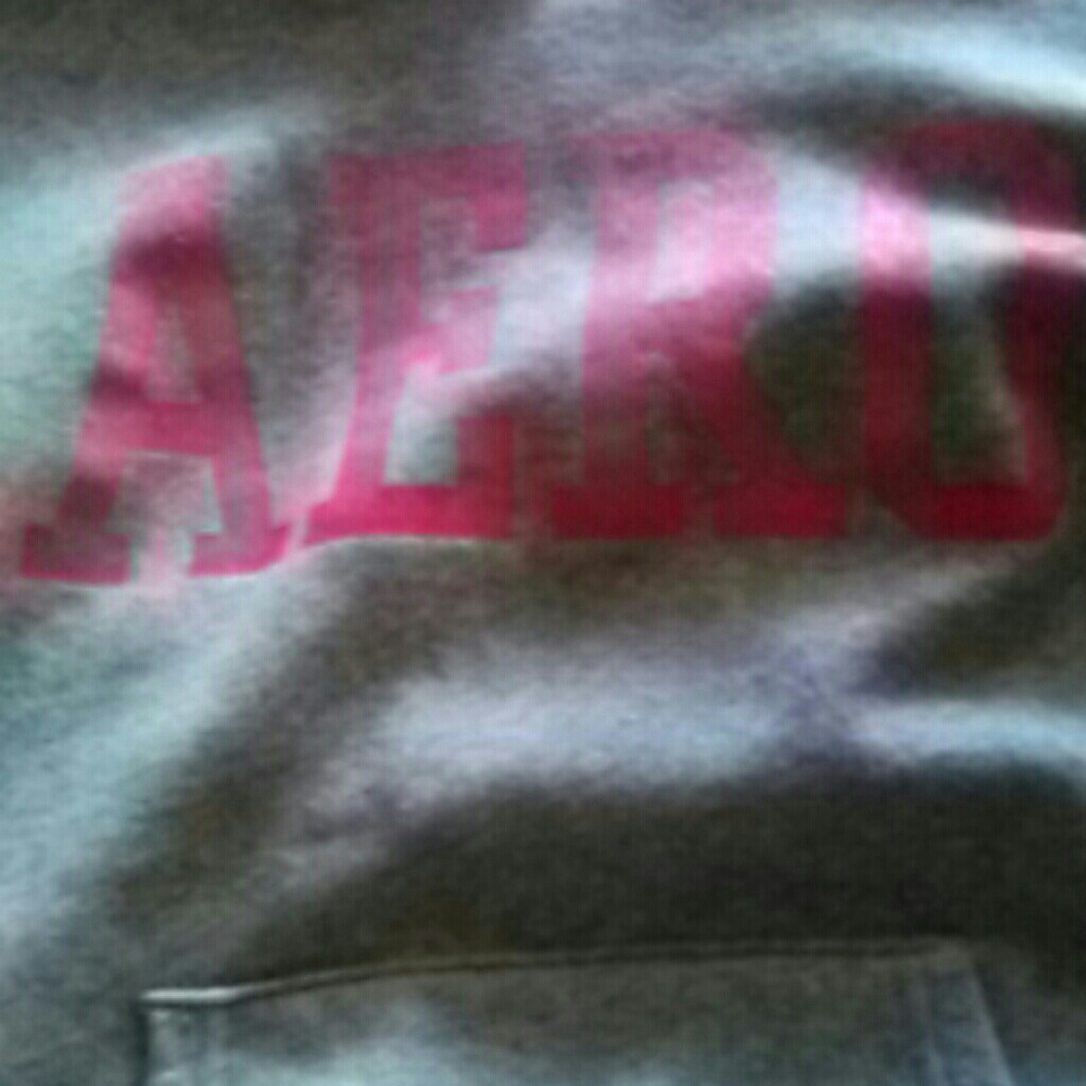 Aeropostale gray and pink hooded sweatshirt